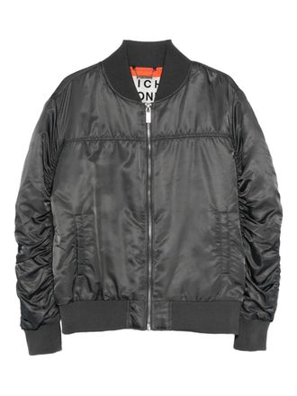 John Richmond zip-up bomber jacket - men - Polyester/Nylon/Nylon - 48 - Grey