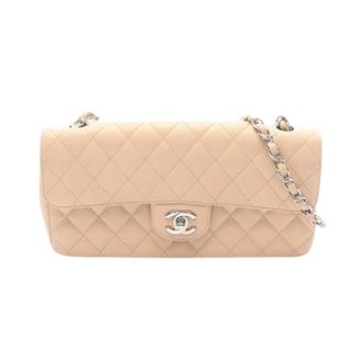 Chanel Pre-owned Vintage Schoudertas - Dames - Pre-owned - Beige - Maat: ONE Size Leer