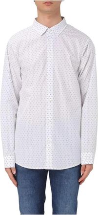 A|X Armani Exchange Klassieke Witte Button-Up Shirt - Heren - Casual Overhemden - Wit - L - Overhemden