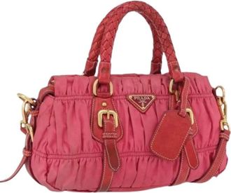 Prada Pre-owned Vintage Schoudertas - Dames - Vintage Handtas - Roze - ONE Size - Leer - Vintage