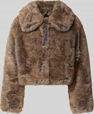 Mango Jacke aus Kunstfell mit Umlegekragen Modell BOLA in Taupe, Größe XS