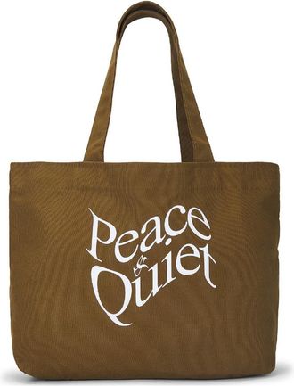Museum of Peace and Quiet Womens Distressed Tote Bag In Brown