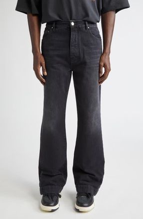 Amiri Straight Flare Jeans in Vintage Black at Nordstrom, Size 32