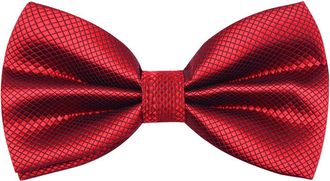 Alizeal Mens Solid Color Bow ties Polyester Pre Tied Wedding Bow Tie, Wine Red(Size: One Size)