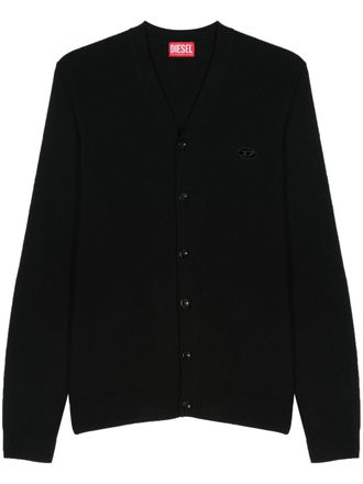 Diesel Black K Zannis Wool Recycled Cashmere Cardigan