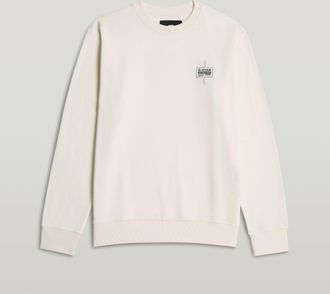 G-Star Logo Sweater - Beige - Heren