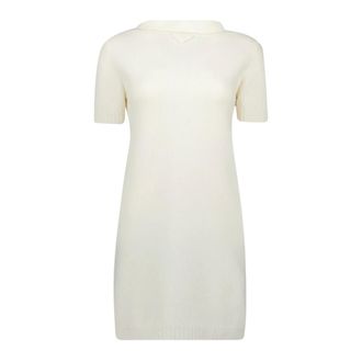 Prada Dames, Jurken, Wit, Maat: XS Wol