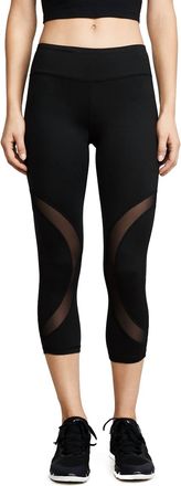 Phat Buddha Women Rao Mesh Panels Activewear Leggings In Caviar