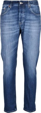 Dondup Blue Icon Regular Fit Cotton Polyurethane Jeans