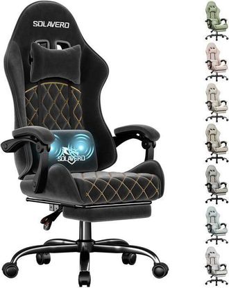 OEM Silla Ergon&oacute;mica - Ecofurnix - Coj&iacute;n Lumbar Masajeador - Respaldo Ajustable - Apoyacabezas Ajustable - Reposapi&eacute;s - Negro