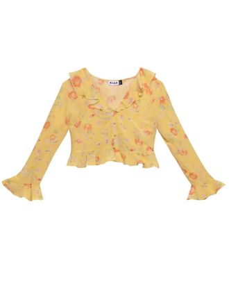 Rixo Womens Amaya Top In Waterblossom Yellow