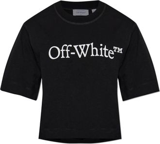 Off-white Logo T-Shirt - Dames - T-shirts - Zwart - XL - Katoen - Tops