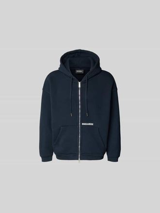 Dsquared2 Oversized Sweatjacke aus Baumwoll-Mix in Marine, Gr&ouml;&szlig;e XL