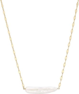 Adornia Adornia 18K Plated Stainless Steel 28.5Mmx7.8Mm Pearl Necklace