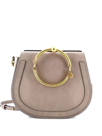 Chloé Nile Leather Medium crossbody bag - Grijs