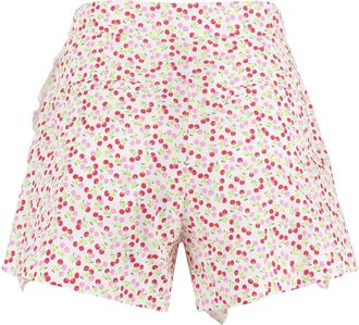 Msgm Womens Printed Cotton Shorts