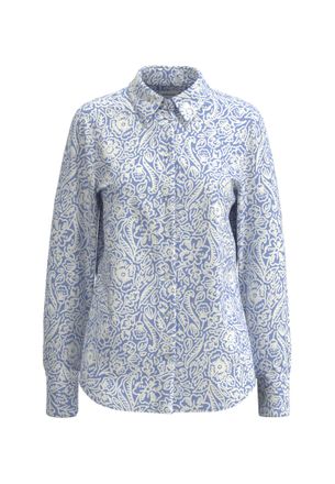 Seidensticker Hemdbluse SEIDENSTICKER Schwarze Rose, Damen, Gr. XL(42), blau (hellblau), 100% Viskose, gebl&uuml;mt, gemustert, regular fit, ohne Ausschnitt, Blusen Hemd