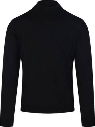 Roberto Collina Turtlenecks, male, Black, M, Nero Jumper, Stylish and Comfortable