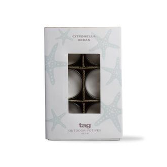 Tag Citronella Ocean Glass Votives Set of Six Scented Candles in Beige at Nordstrom