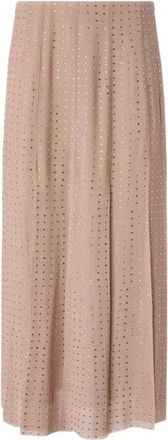 Pinko Pinko, Rokken, Dames, Beige, M, Polyester, Rucola Midi Rok