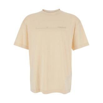 C.P. Company C.p. Company, Tops, Heren, Beige, M, Katoen, T-shirt met ronde hals