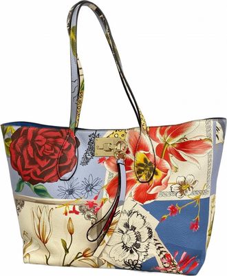 Ferragamo Multi-Color Leather Tote Bag (Pre-Owned)