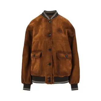 Miu Miu Suede leather bomber jacket Woman 40