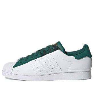 adidas Superstar Shoes White Collegiate Green H00212