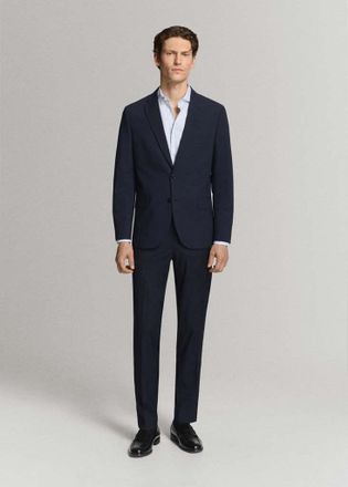 Mango Camicia completo slim-fit 100% cotone quadri celeste - Uomo - XXL - MANGO MAN