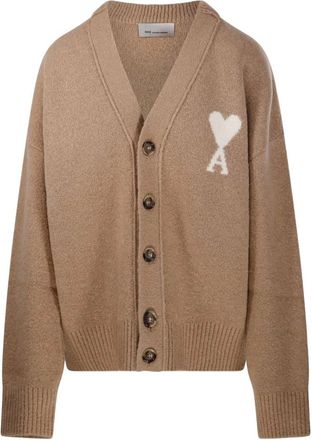 Ami Cardigan Ami de Coeur - - Knitwear - Uomo - Marrone - L