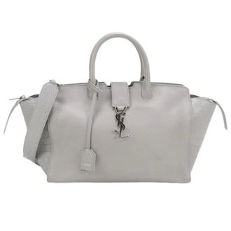 Saint Laurent Pre-owned Handbags, female, Gray, Size: ONE SIZE Pre-owned Vintage Handbag