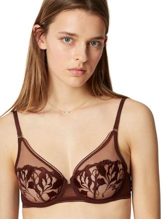 Maison Lejaby Womens 19133 Sin Underwired Full Cup Bra - Brown - Size 38E