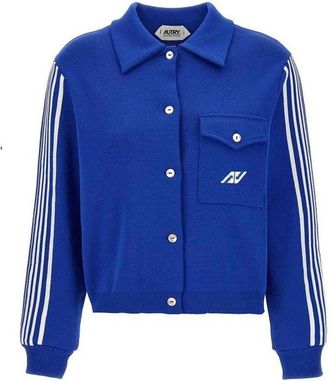 Autry Blue Nylon Womens Cardigan