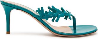 Gianvito Rossi Ocean 70 Patent Leather Thong Mules - Teal - 36 (IT36 / UK3)