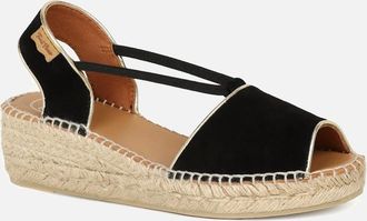 Toni Pons Womens Bilda Womens Espadrille Wedge Sandals - Black - Size: 5