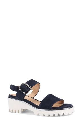 Ron White Elaria Ankle Strap Sandal in French Navy at Nordstrom, Size 10-10.5Us