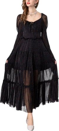 Burryco Black Solid Maxi Dress