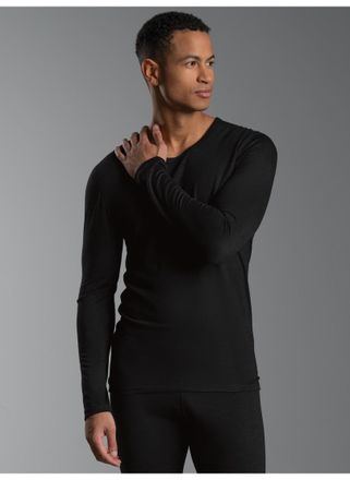 Trigema Longsleeve TRIGEMA TRIGEMA Sportshirt aus Merinowolle, Herren, Gr. XXL, schwarz, Stoff, 80% Wolle (Merinowolle), 20% Polyamid, normal, Rundhals, Shirt