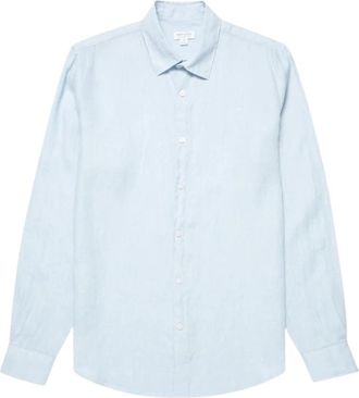Sunspel Casual Shirts - Heren - Casual Overhemden - Blauw - 2XL - Overhemden