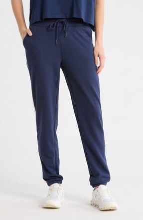 90 Degree by Reflex Stripe French Terry Joggers in Naval Blue-White at Nordstrom Rack, Size X-Small