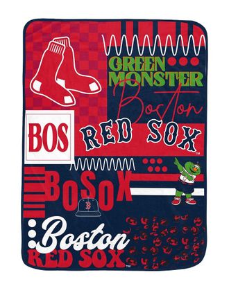 Pegasus Sports Boston Red Sox Mlb Loco Check Cozy Oversized Blanket