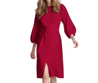 Sachin & Babi Annie Midi Dress In Dark Red