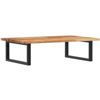 vidaXL Vidaxl - Estante De Lavabo De Pared Acero Y Madera Maciza De Acacia