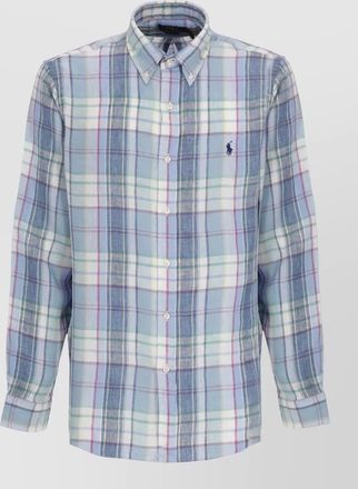 Ralph Lauren checked long-sleeve linen shirt