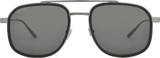 Gucci Grey Navigator Mens Sunglasses GG1310S 001 56