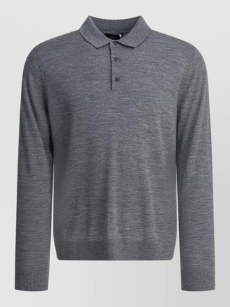 Vince merino wool polo knit collared sweater