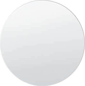 Beliani Espejo De Pared De Vidrio Plateado 80 Cm Marco Accesorio Decorativo Annemasse