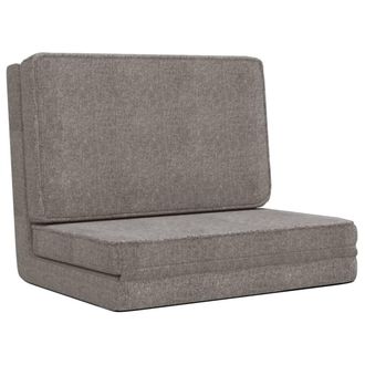 vidaXL Silla De Suelo Plegable De Tela Gris Claro Vidaxl