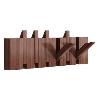 OEM Porte-manteau Mural - Bois Naturel - 60 X 12 X 15 Cm - Pour Entr&eacute;e Couloir Bureau - 1 Pi&egrave;ce