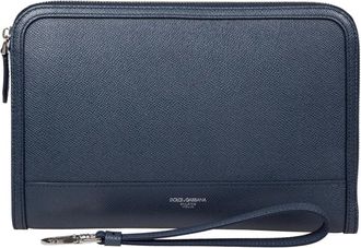 Dolce & Gabbana Pochette Sicily - Heren - Tassen - Blauw - ONE Size - Katoen - Tassen